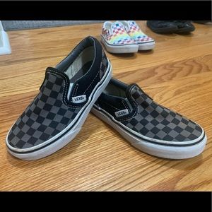 Black Checkered Vans